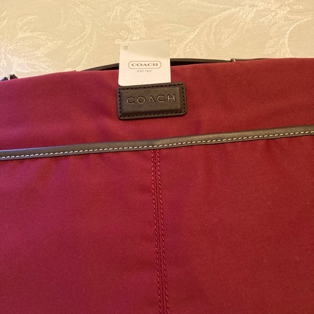 Perfect for Christmas! NWT Coach nylon laptop sleeve.